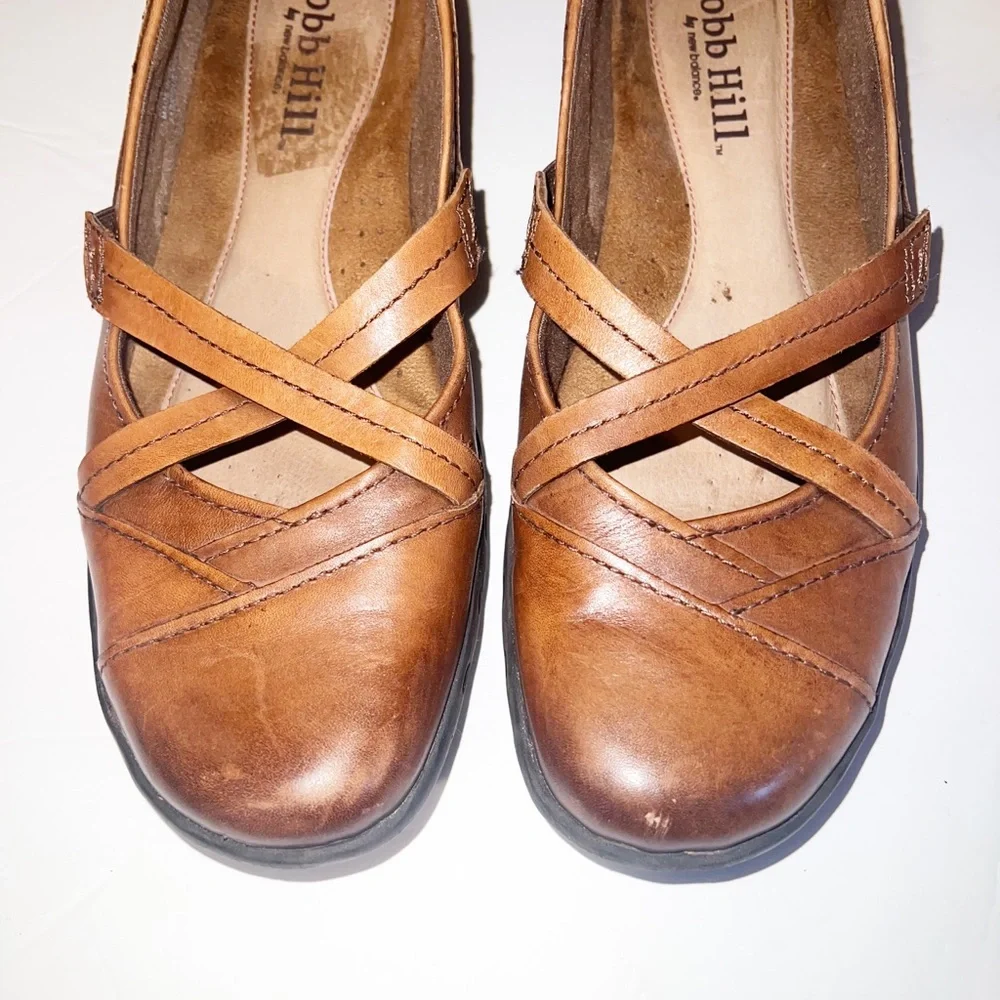 Cobb Hill by New Balance Criss Criss Brown Leather Flats Size 10M